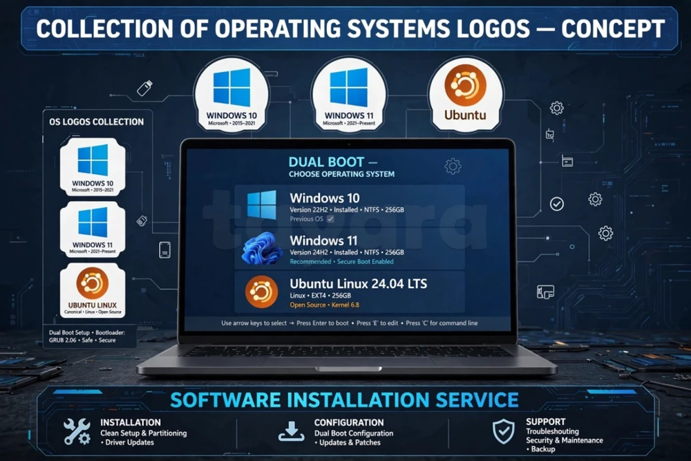 Dépannage Informatique à Domicile - La Marsa / Computer Repair - Installation Windows 10/11, ALL TYPE OF OS