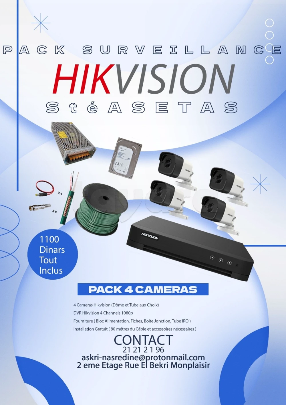 Pack 4 Camera Surveillance