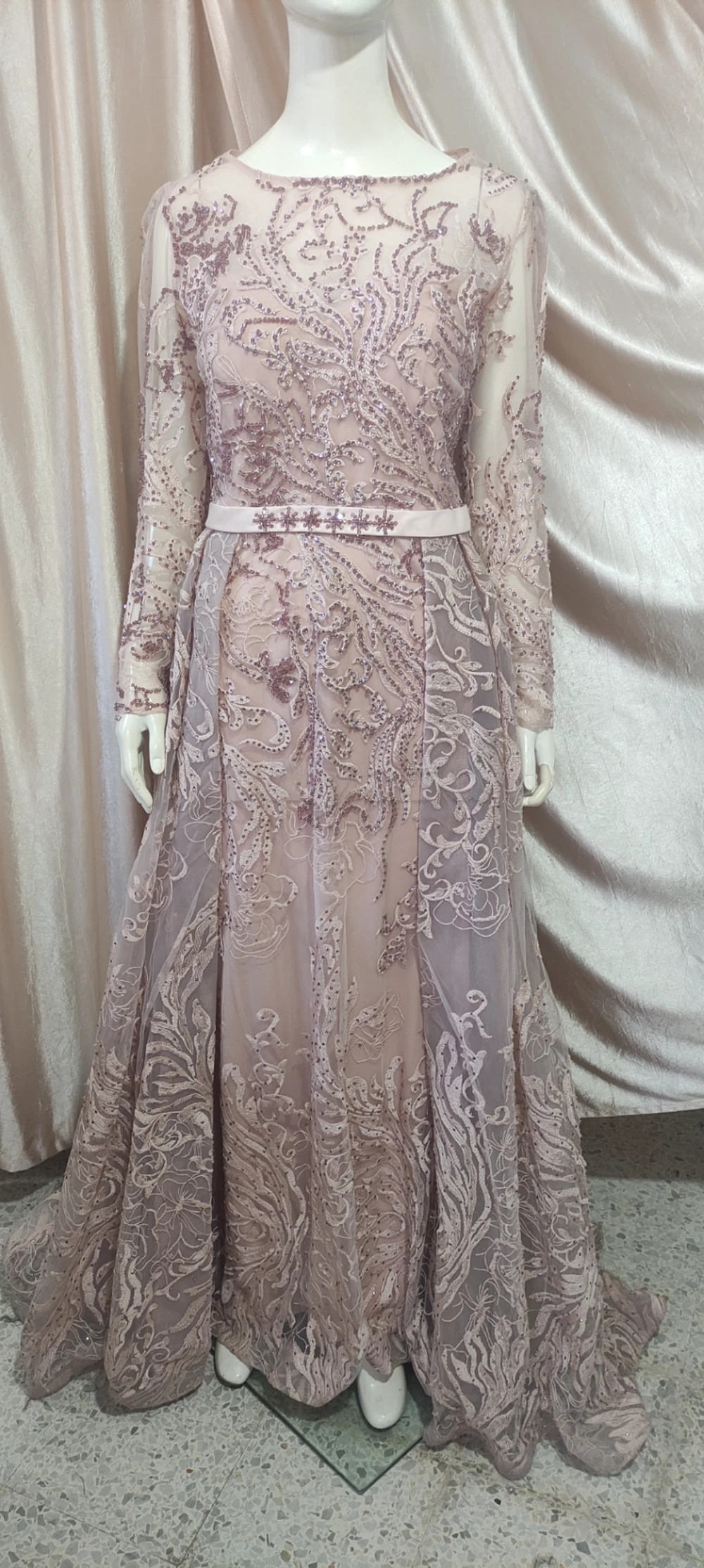 Robe soirée sirène avec baroque