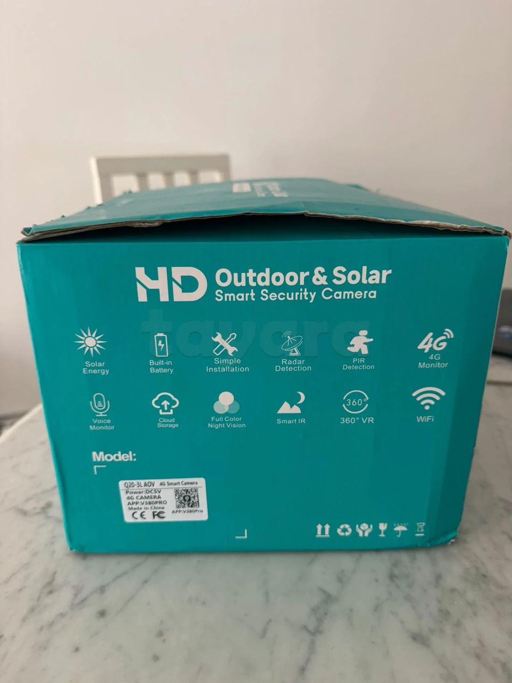📷 Caméra de surveillance extérieure solaire 8K Ultra HD – 4G – NEUVE