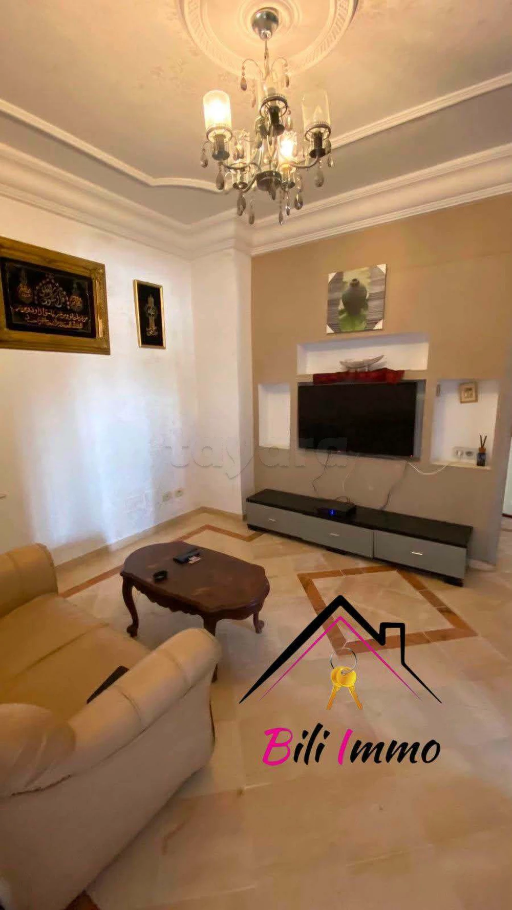 Un appartement s+3 rdc avec parking sous sol