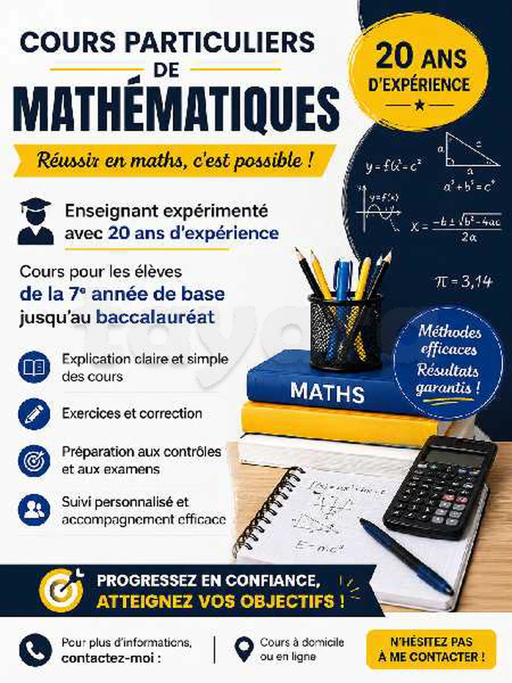 COURS PARTICULIERS DE MATHS – MISSION