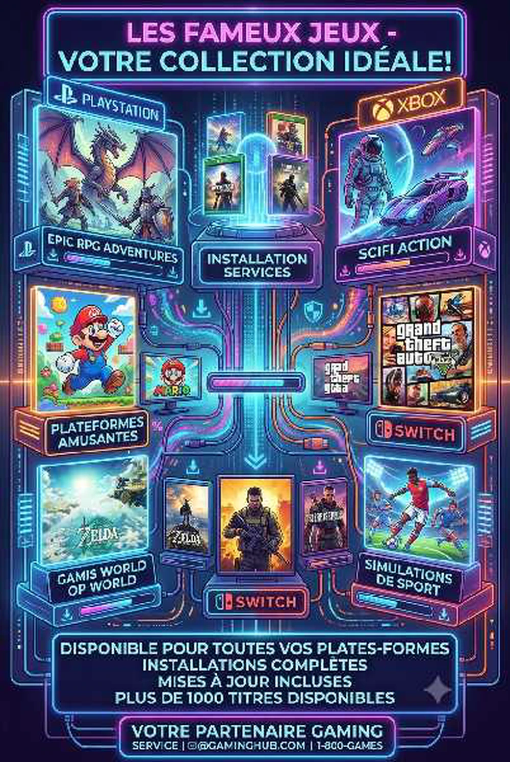 INSTALLATION DE JEUX ET PATCHS
