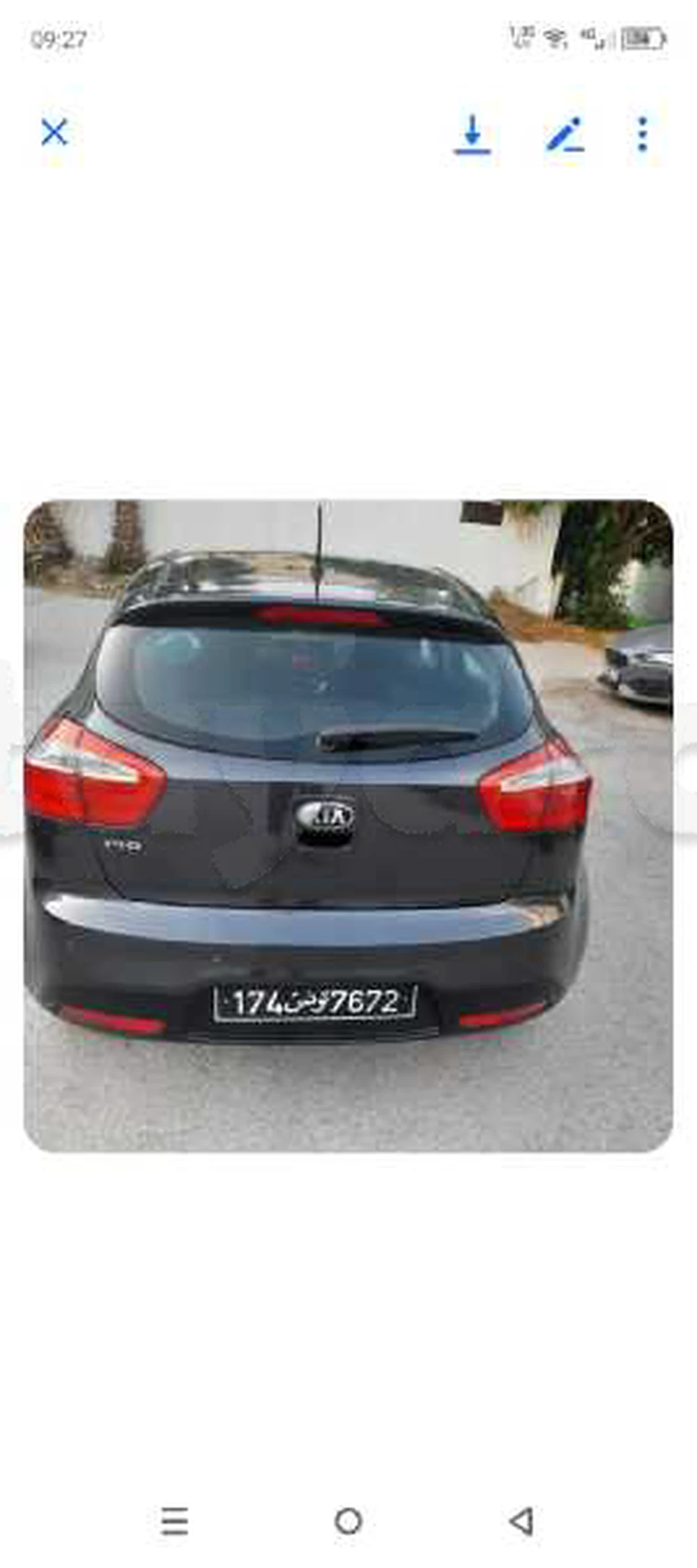 Carte voiture Kia Rio