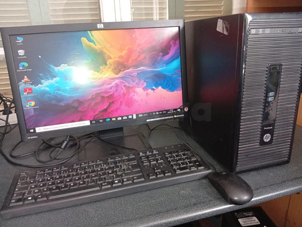 PC Bureau Complet HP ProDesk / Intel Core i3 6ème Gén / 8 Go RAM + SSD