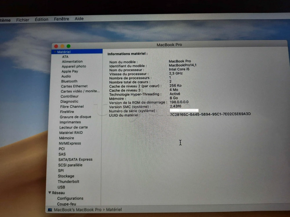 MacBook Pro 13 Core i5 2017 8G/256G SSD Cycle 5