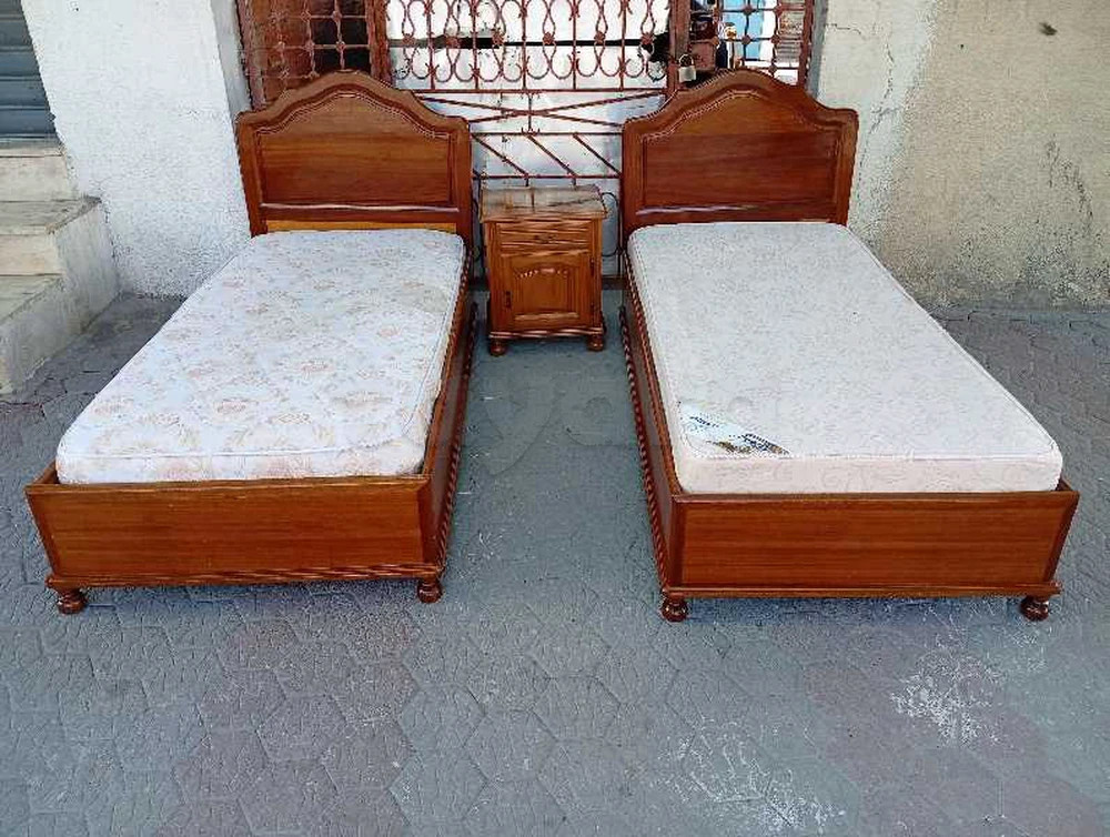 chambre Deux enfant bois acajou