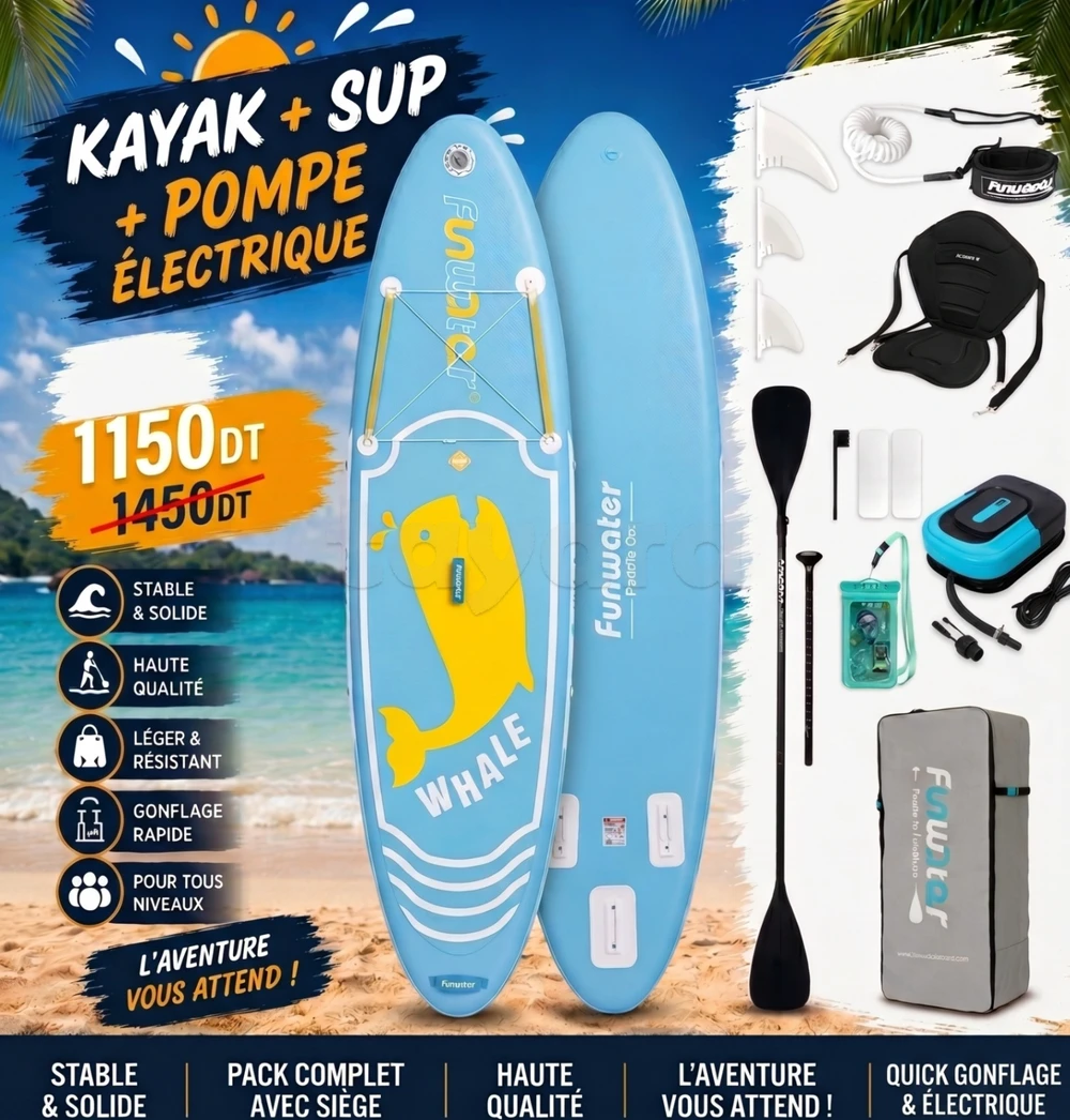 cachetée!!!! 2 en 1 Kayak + Stand Up Paddle Board 320 cm – Keys: paddle , padle , board , planche , SUP , Stand up , kayak