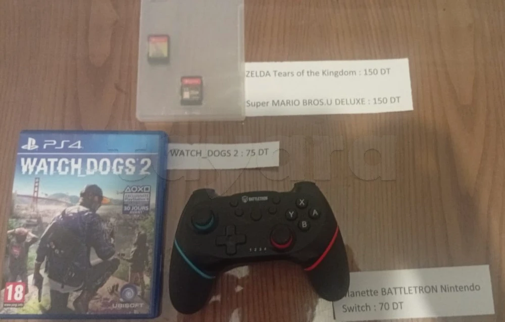 Manette et jeux Nintendo switch