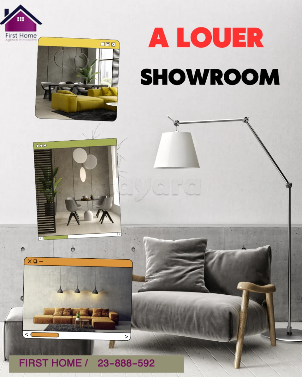 Showroom à louer – La Soukra / L'Aouina
