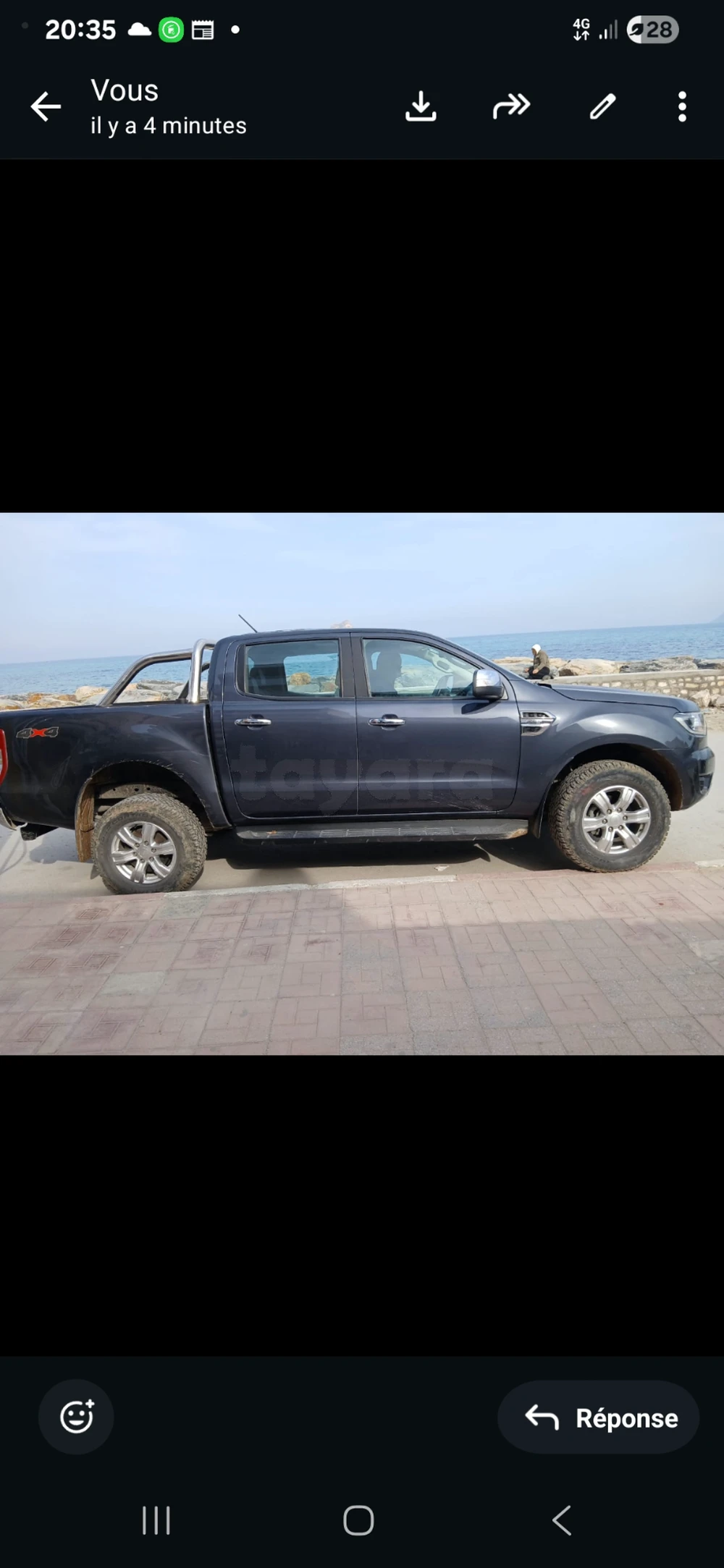 Carte voiture Ford Ranger