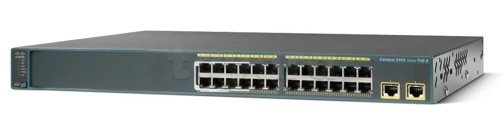 Switch Réseau PoE Cisco Catalyst 2960 Series 24 Ports (PoE-8 / WS-C2960-24PC-L / 24LT-L)