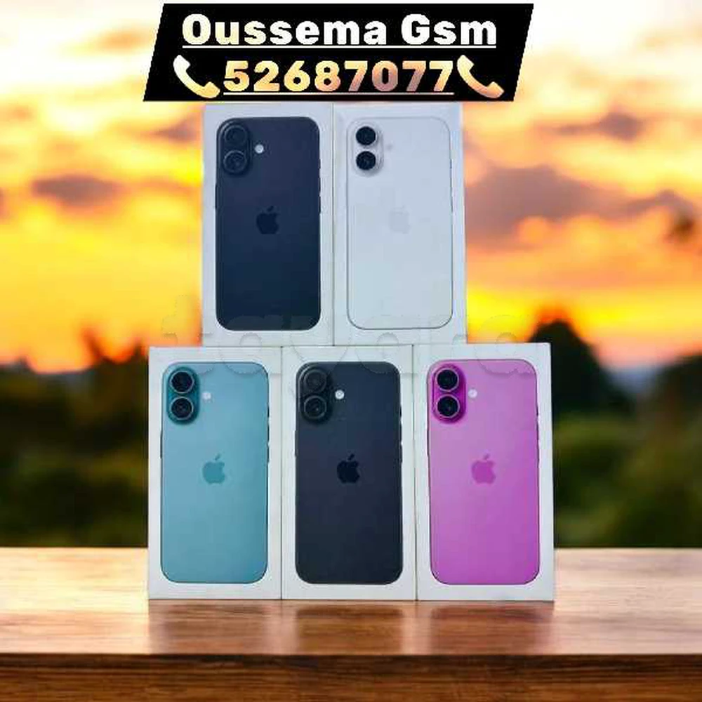 Iphone 16 128Go Neuf cacheté sous blister 
Tél:52687077