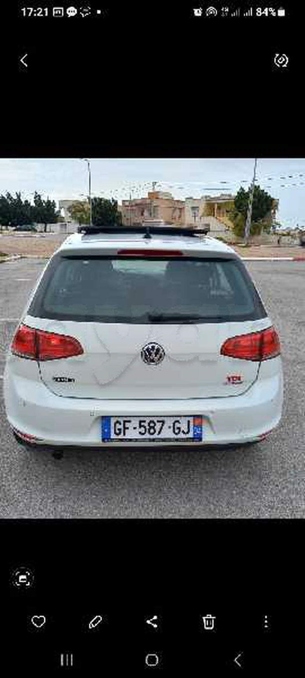 Carte voiture Volkswagen Golf 7