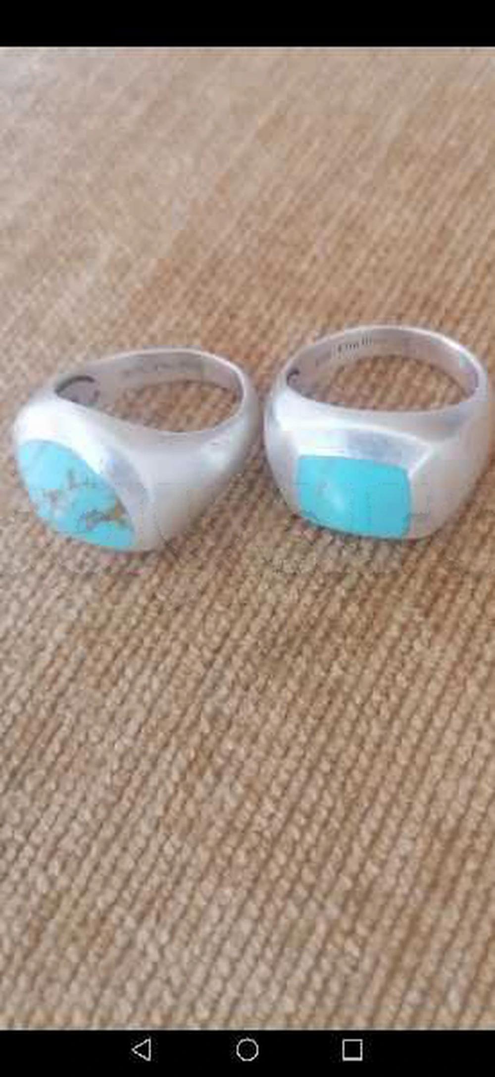 2 bague argent turquoise
