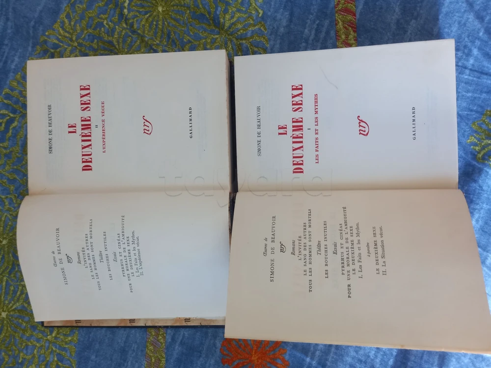 Simone de BEAUVOIR – Le Deuxième Sexe (Complet en 2 volumes)Édition Originale – NRF Gallimard, 1949