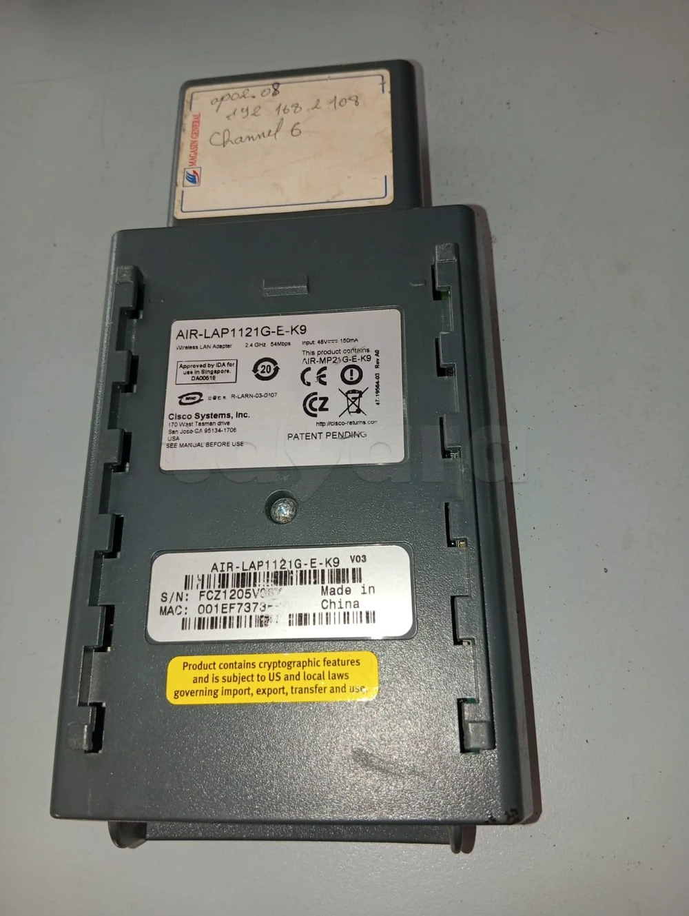 Point d'Accès Wi-Fi Professionnel Cisco Aironet 1100 Series (AIR-LAP1121G-E-K9)