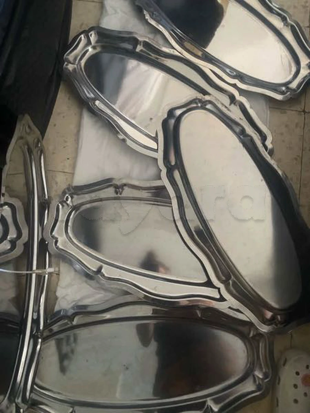 4 plateau inox