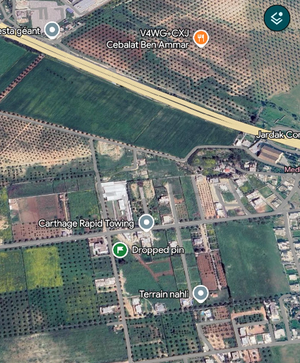 lot de terrain de 500 M2 clôturé à Ennahli