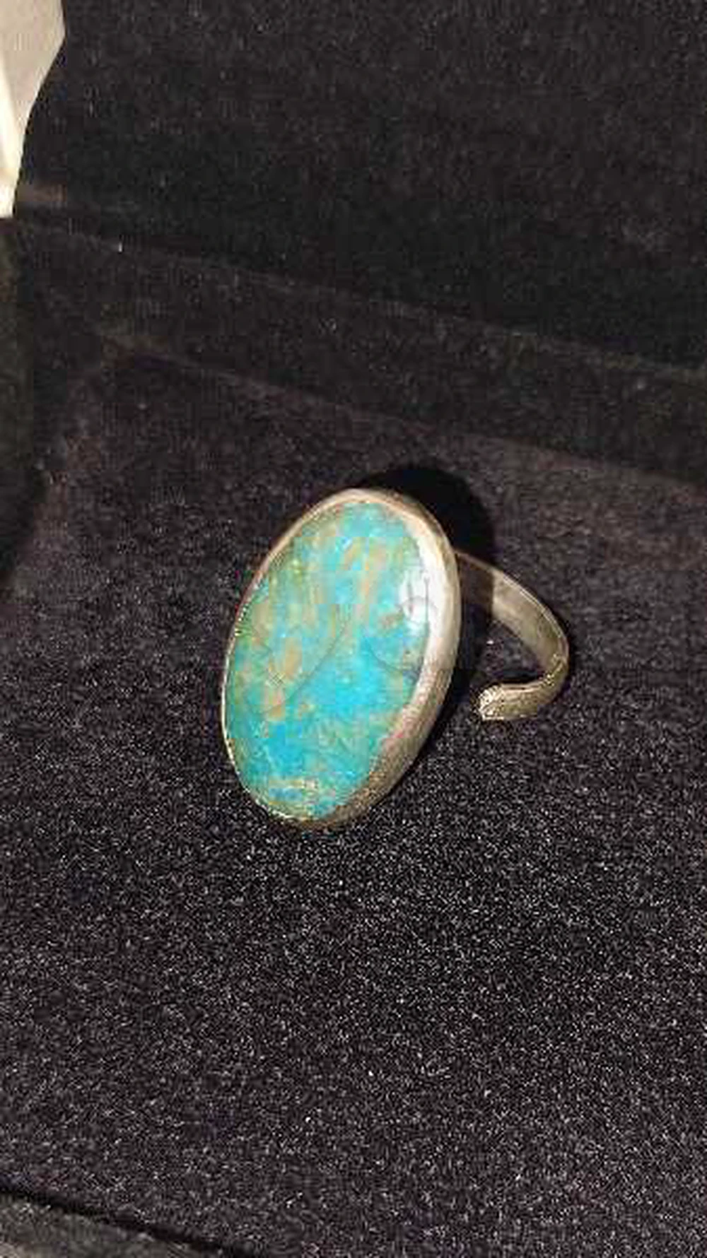 Bague en argent et Firouz Iranien