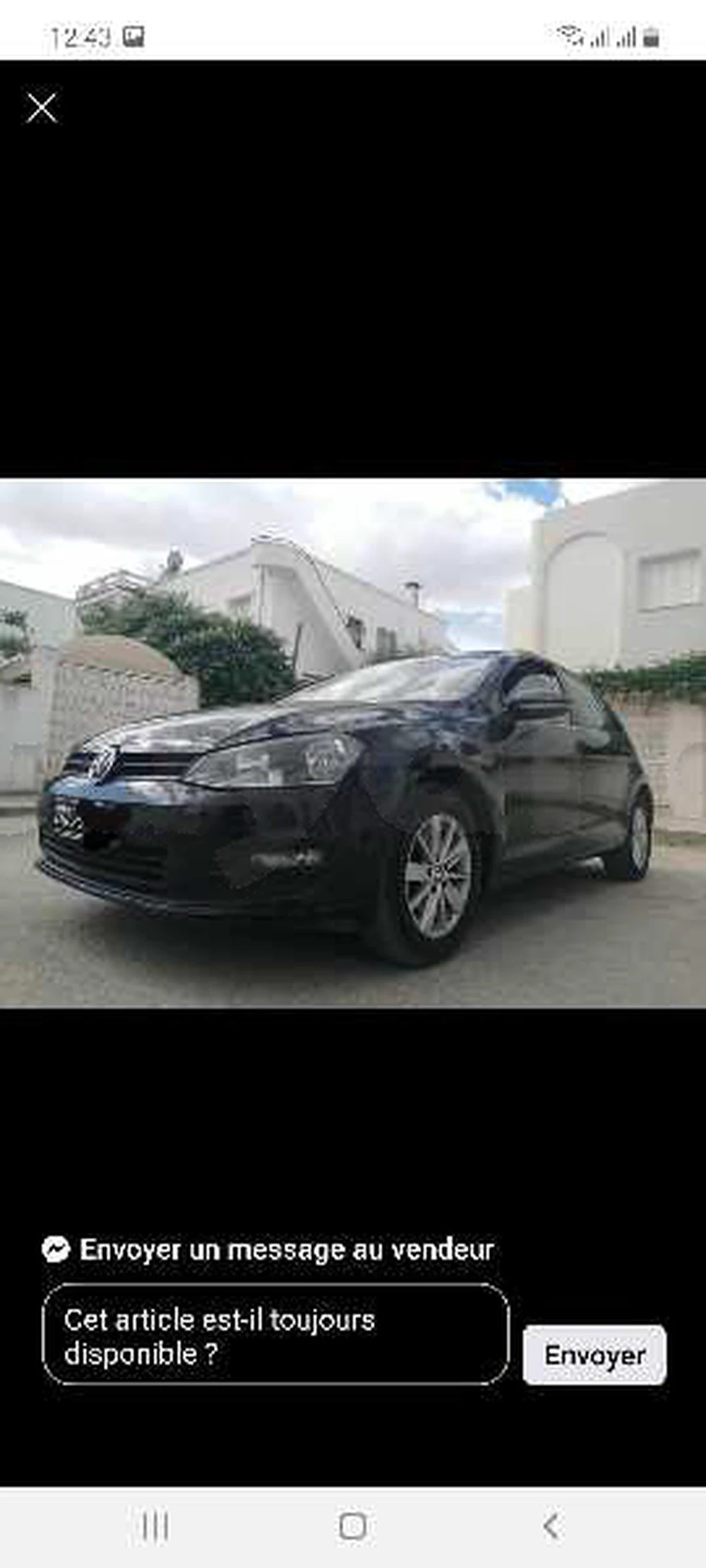 Carte voiture Volkswagen Golf