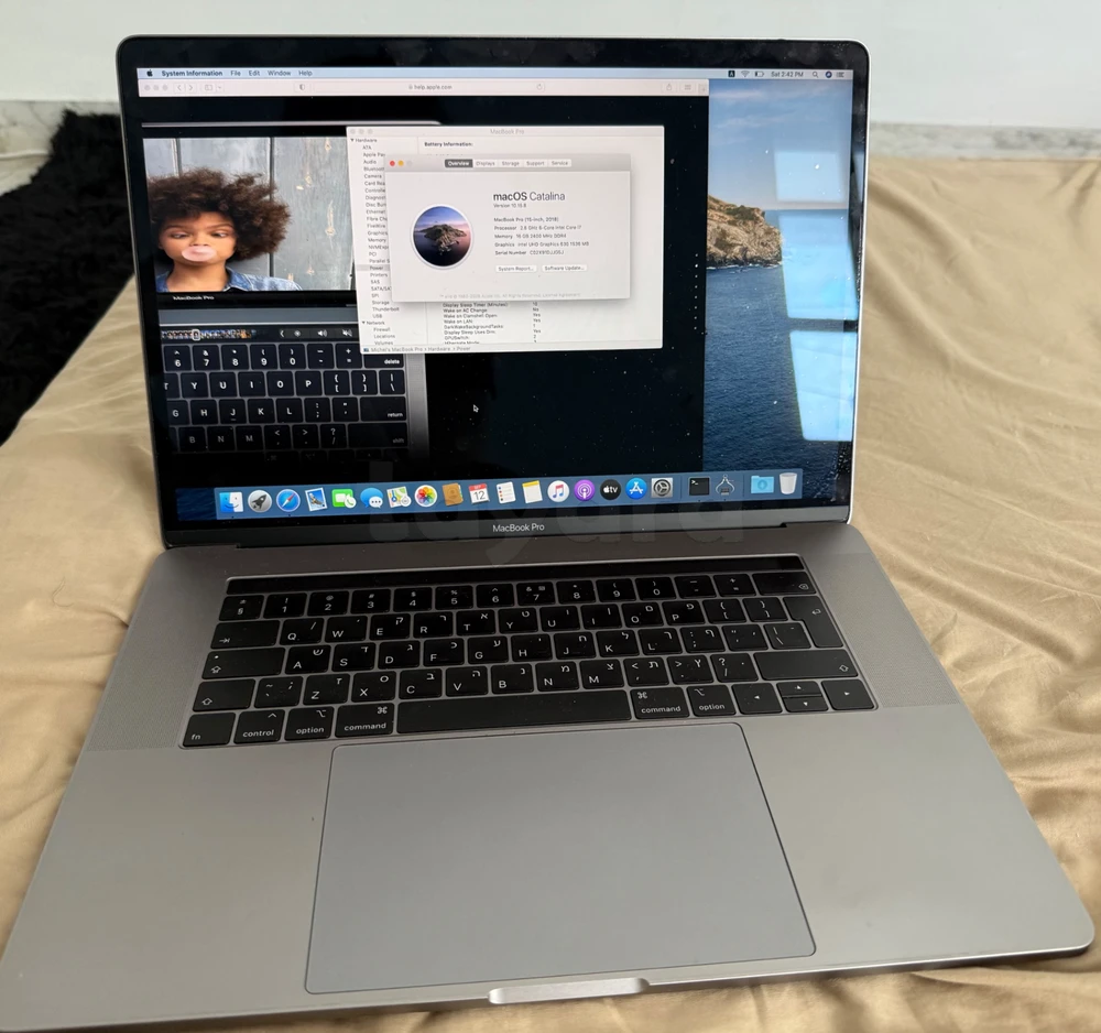 MacBook Pro 15” 2018 – Core i7 – 16Go RAM – SSD 512Go