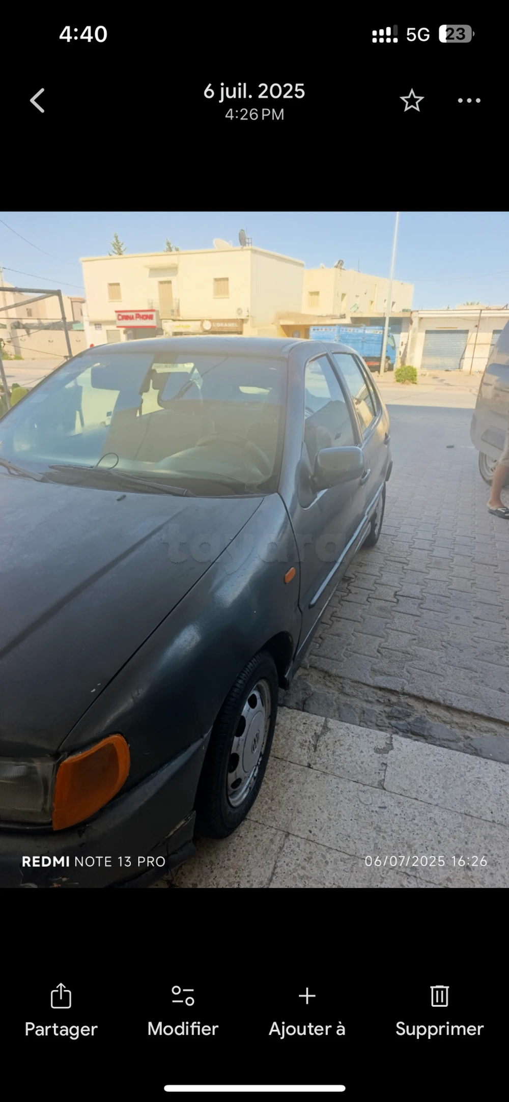 Carte voiture Volkswagen Polo