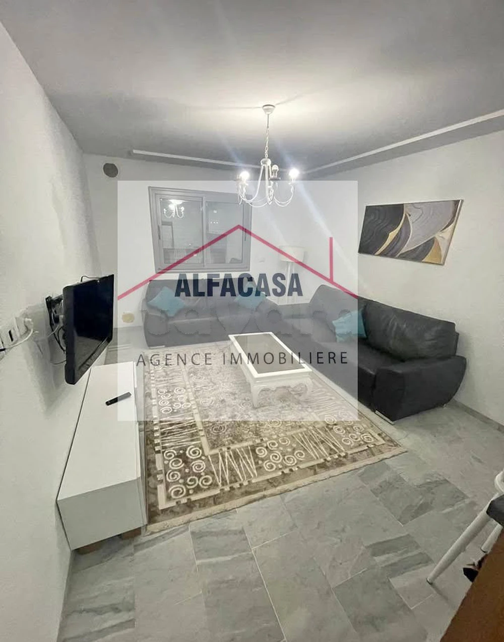 A LOUER UN APPARTEMENT S+1 MEUBLE A JARDIN DE LAOUINA