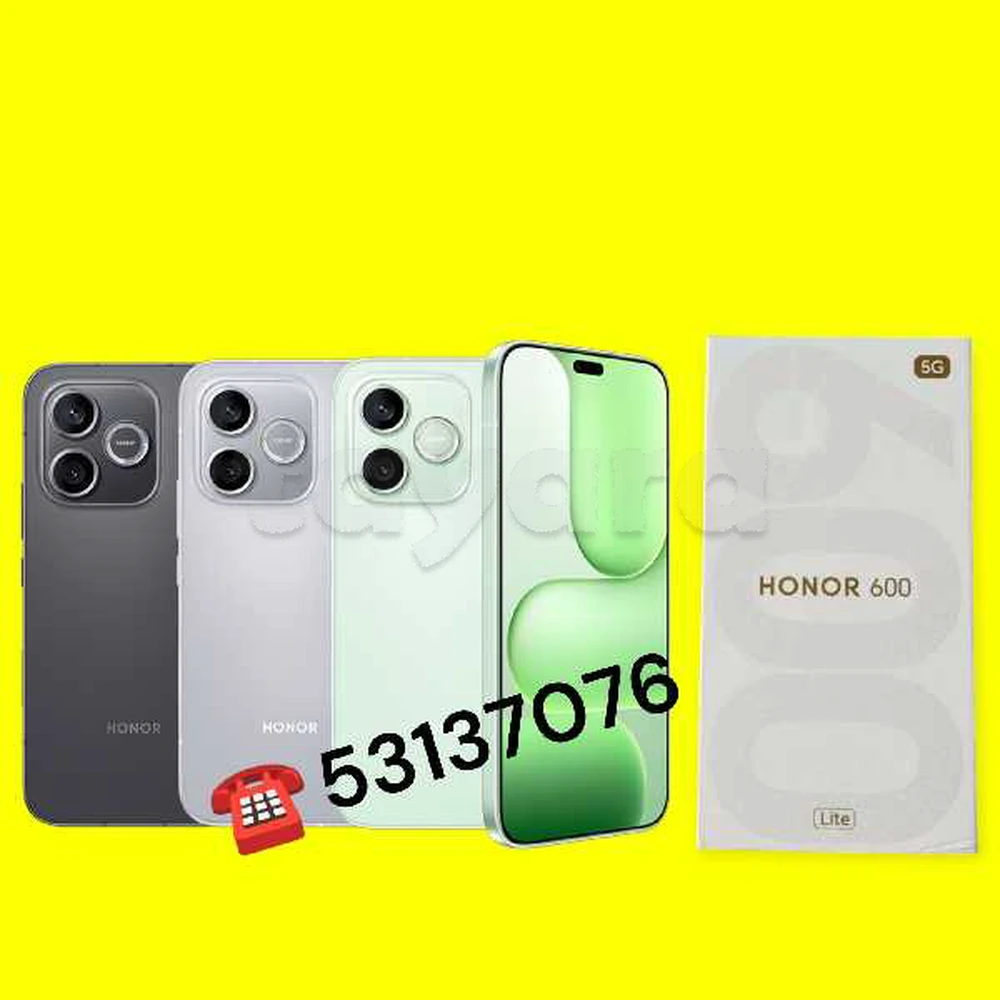 Honor 600 lite 8/256 5G Cacheté validé✔️
Couleur : Silver /Green/Black /Gold 
➖ Prix =980 dt Fiiiix 
☎️53137076 vente en ligne dispo #Tunis centre ville /Ariana 
🔴Echange :Non
🚛Livraison sur tout la Tunisie 🚚🇹🇳