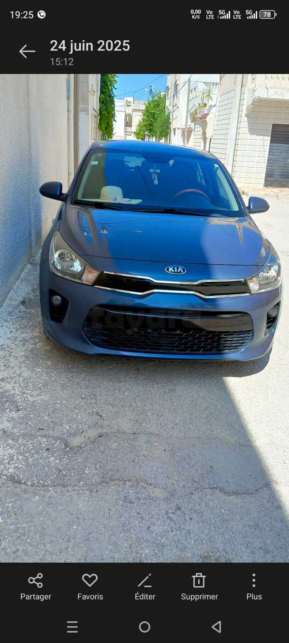 Carte voiture Kia Rio