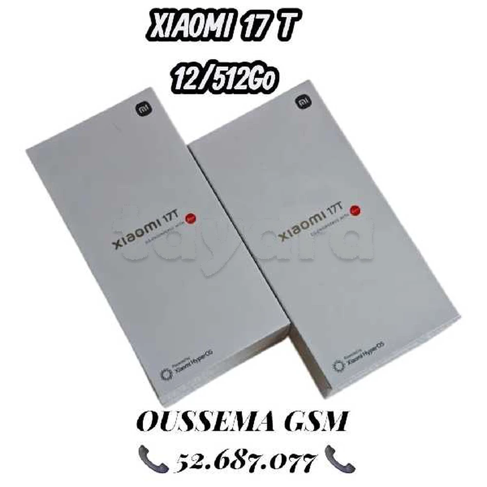 𝐗𝐢𝐚𝐨𝐦𝐢 𝟏𝟕𝐓 𝟓𝐆 (12/256𝐆𝐨) Neuf 𝐂𝐚𝐜𝐡𝐞𝐭𝐞́
Tél:52687077