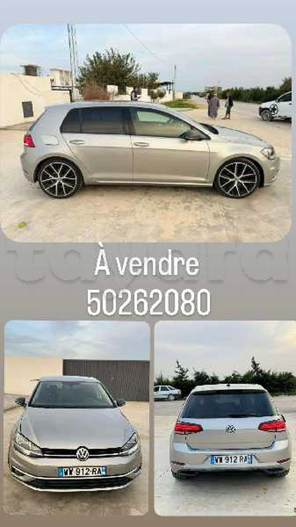 Carte voiture Volkswagen Golf