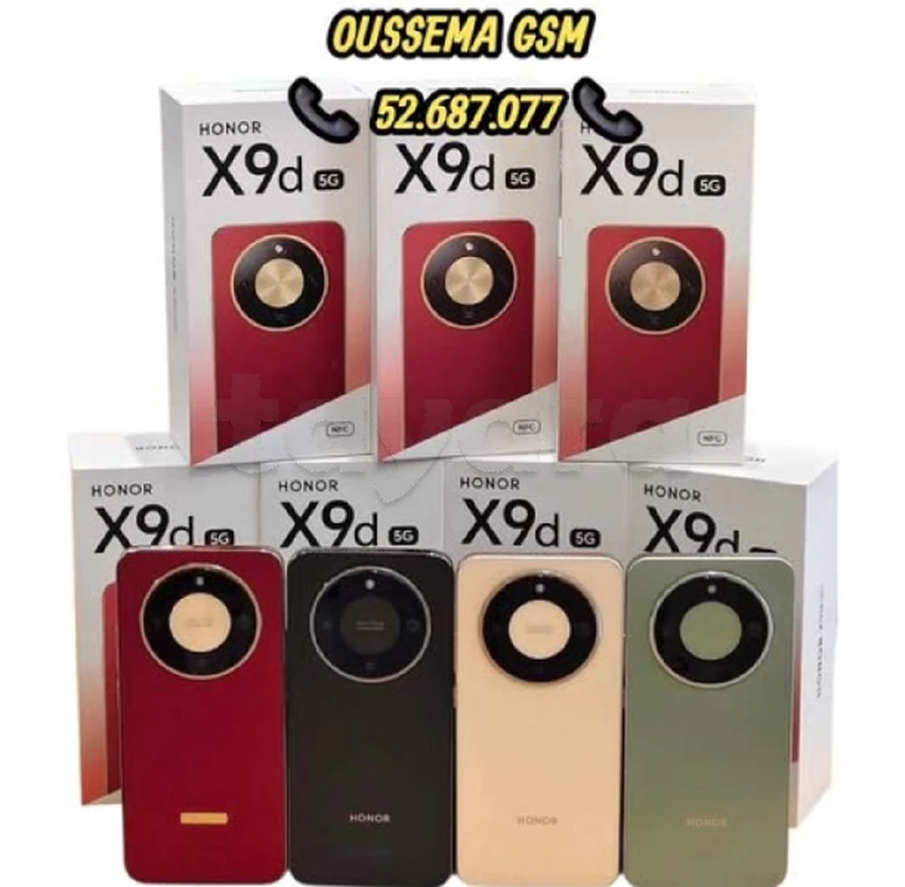 Honor X9d 5G Snapdragon 6 Gen 4 Neuf cacheté Sous blister
Tèl:52687077