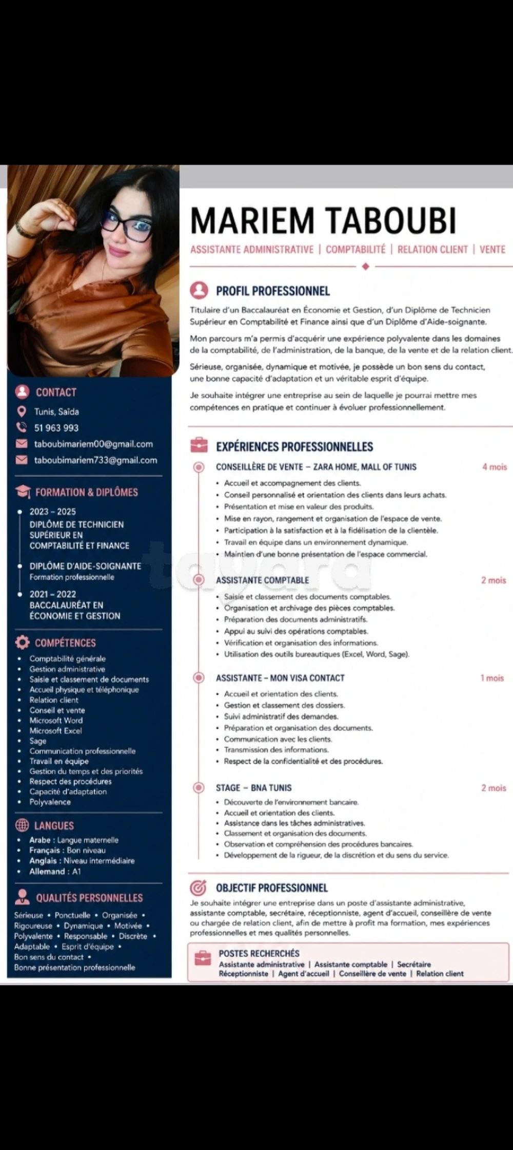 je cherche un travail