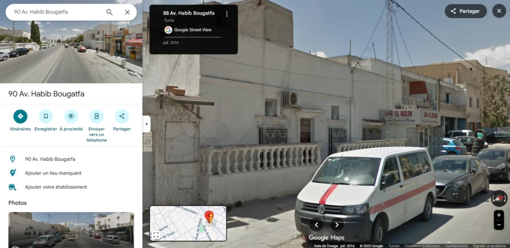 Maison à vendre – Emplacement stratégique au Bardo, route principale Habib Bougatfa