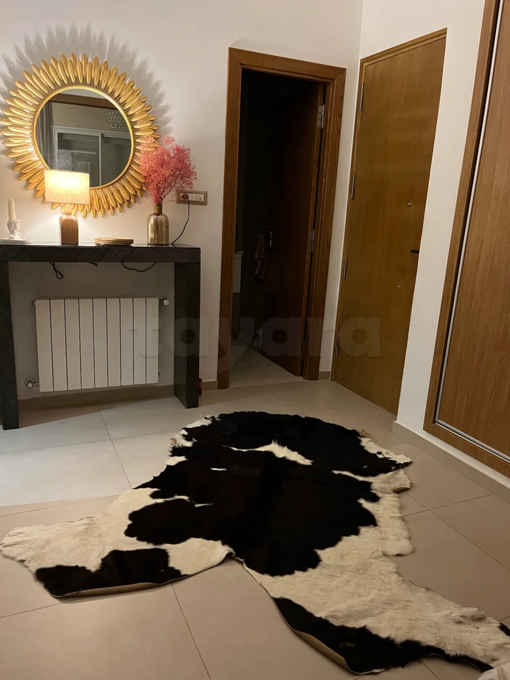 Tapis peau de vache naturelle