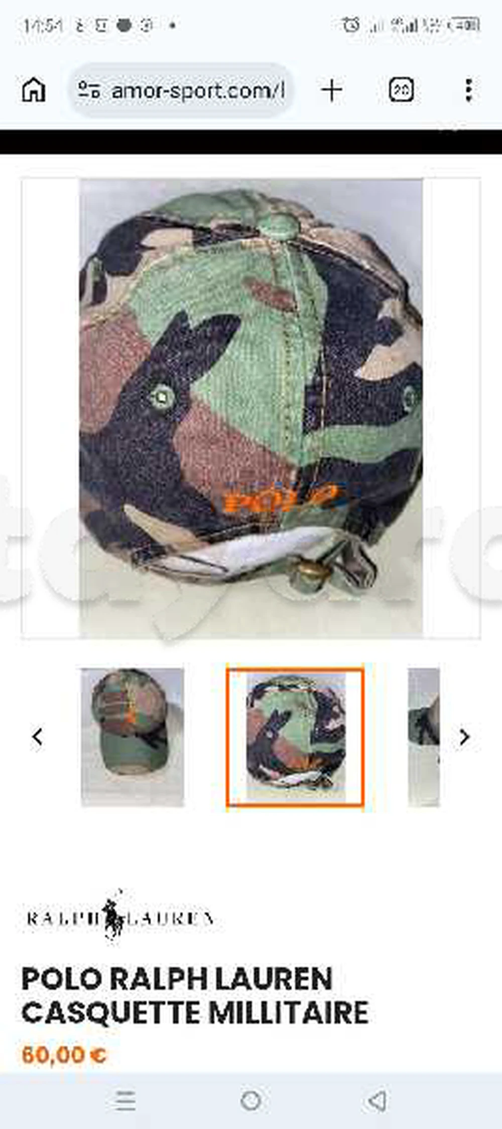 casquette Ralph lauren