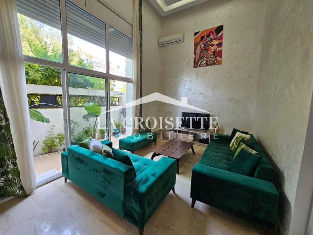 Duplex meublé s+3 avec jardin à La Marsa MDL0188