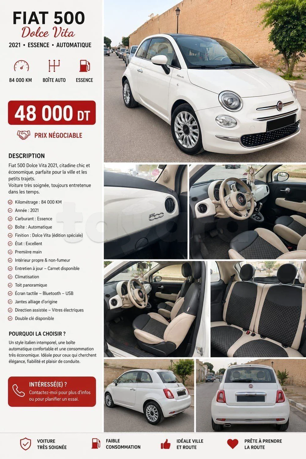 Carte voiture Fiat 500