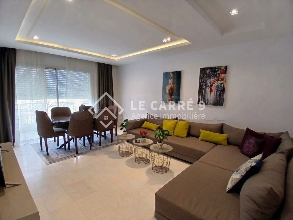 À louer appartement S+2 richement meublé à Ain Zaghouan Nord