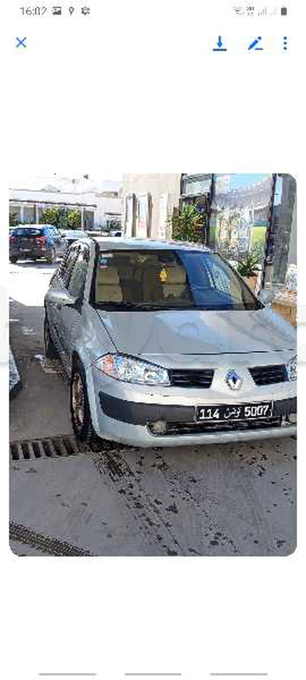 Carte voiture Renault Megane