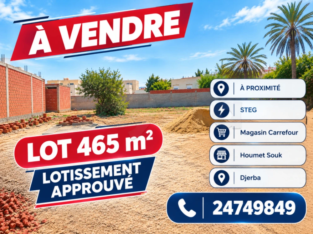 465m2 à proximité STEG ET Carrefour
