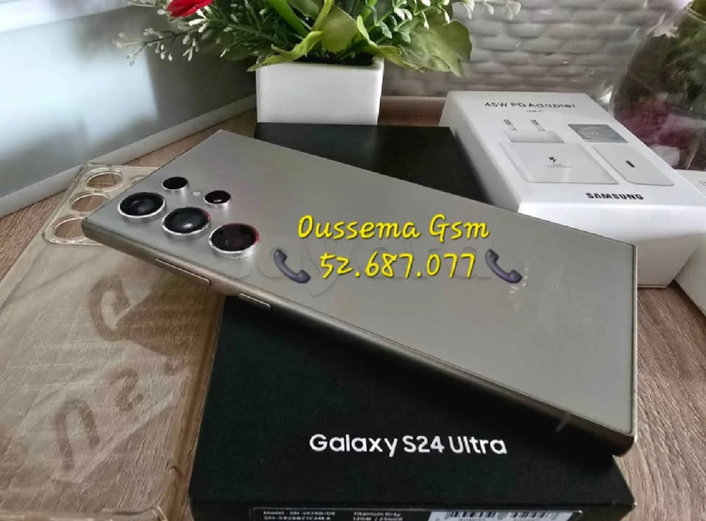 Samsung Galaxy S24 ultra 5G (12/256Go)état Neuf
Tél:52687077