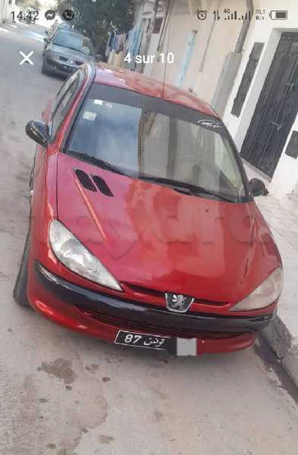 Carte voiture Peugeot 206