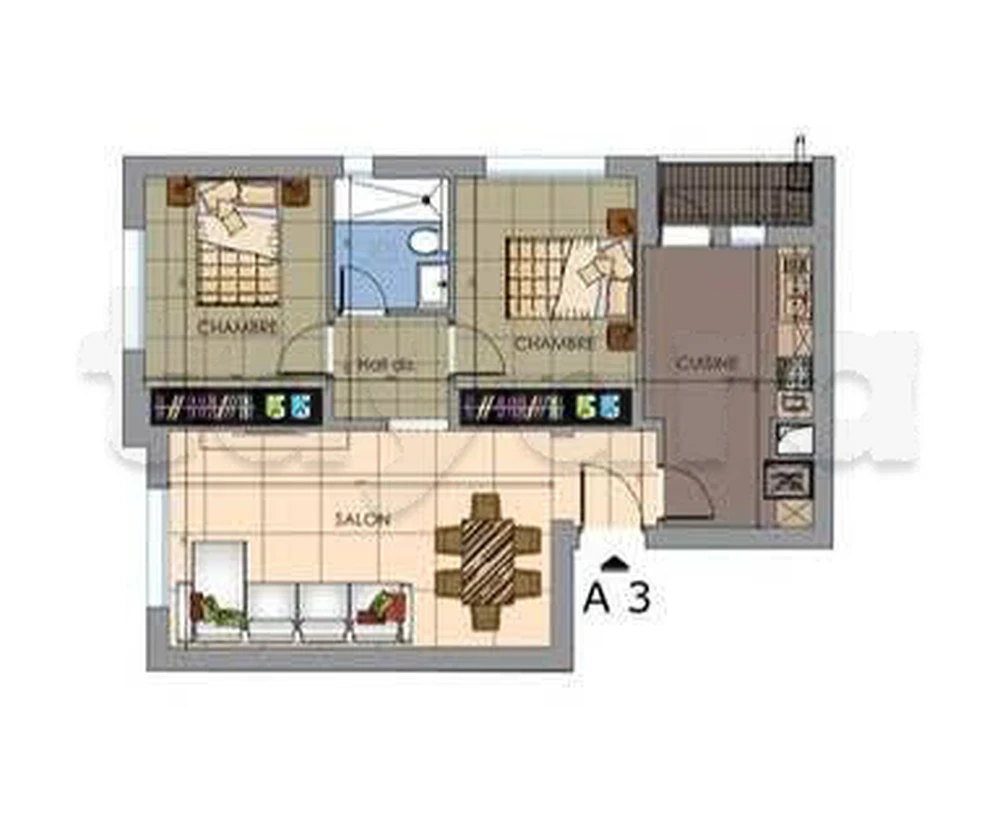 À vendre appartement S+2 neuf très haut standing à Ezzahra