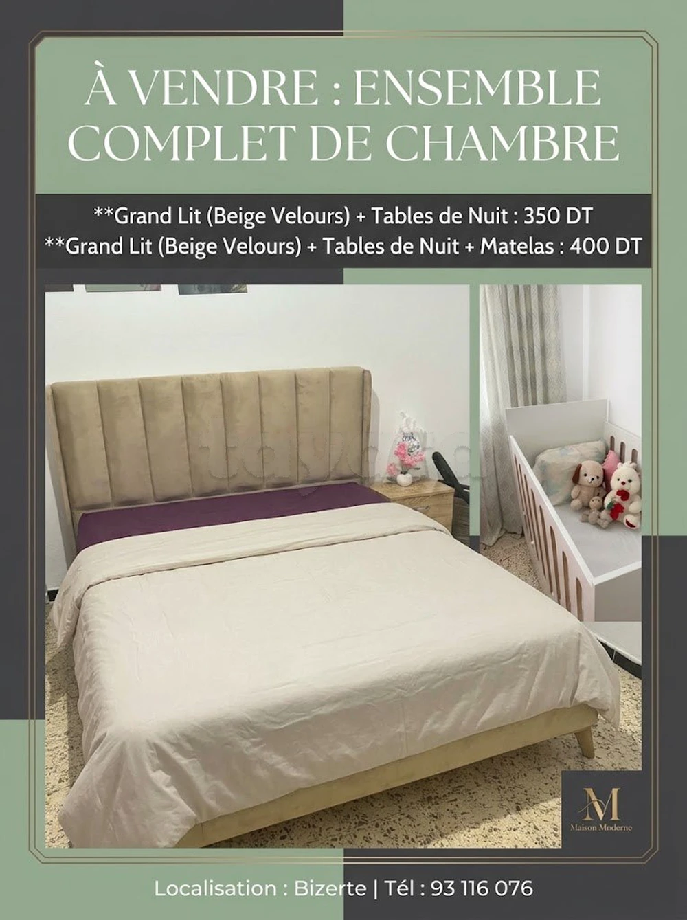 AFFAIRES À Saisir À BIZERTE : Mobilier de Chambre