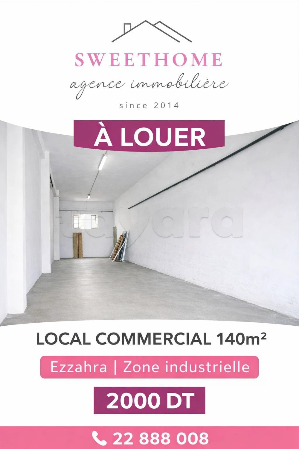 Local commercial à louer à Ezzahra