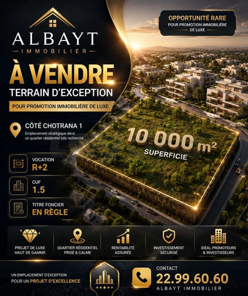 🏗️ À VENDRE – Terrain d'Exception pour Promotion Immobilière de Luxe