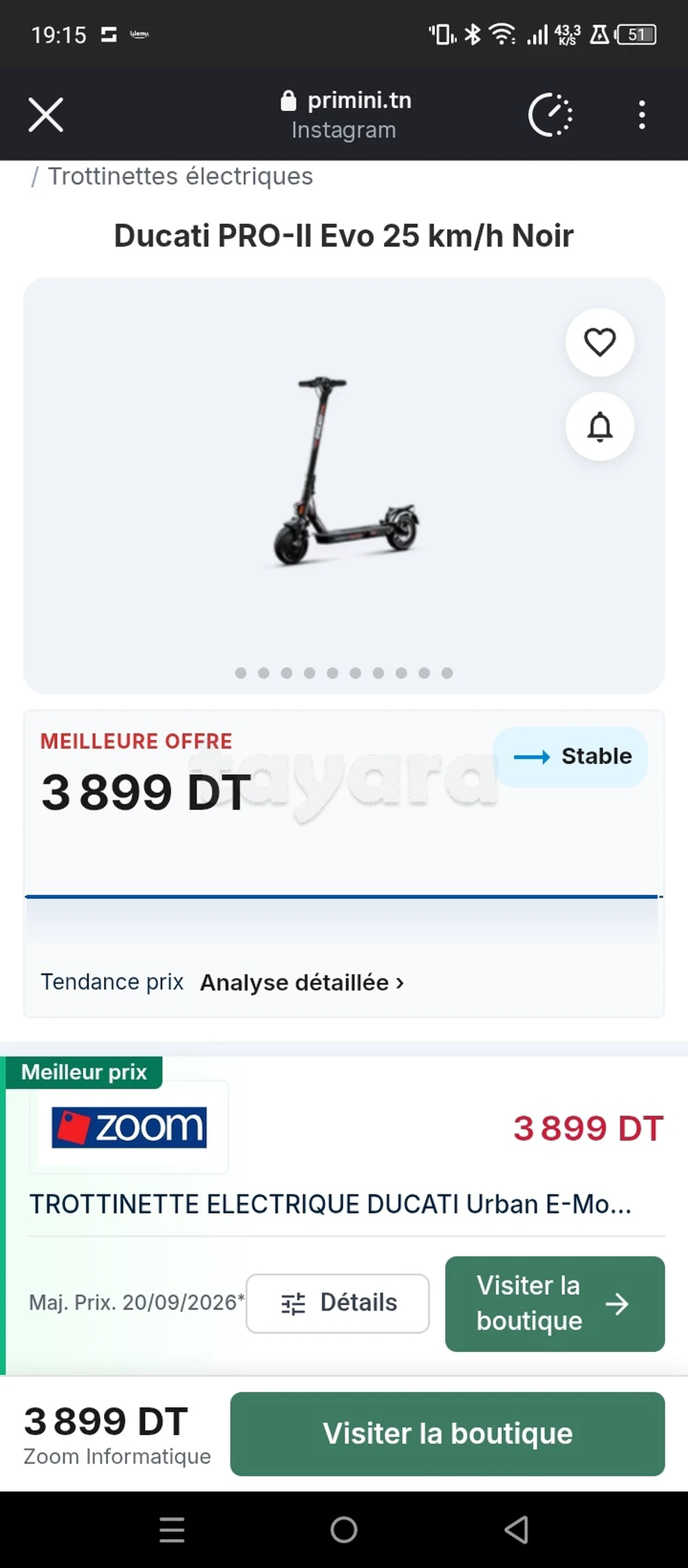 Trottinette électrique ducati pro2plus