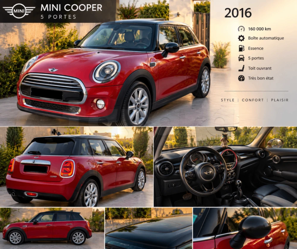 MINI ONE 5 Portes Automatique 2016 – Toit Ouvrant – Très Bon État légèrement négociable-